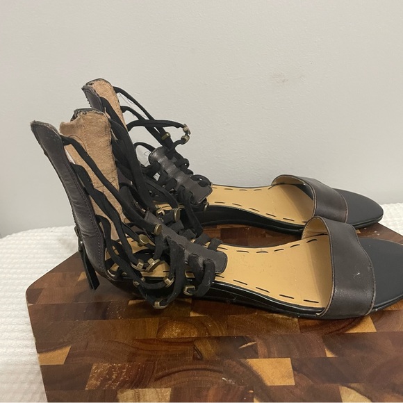 Nine West Black Gladiator Sandals 6M - Picture 4 of 8